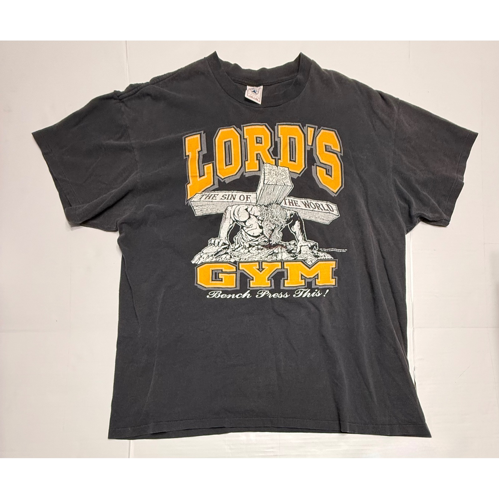 Vintage Lords Gym T Shirt Xl Living Epistles Christian Single Stitch Black Rare